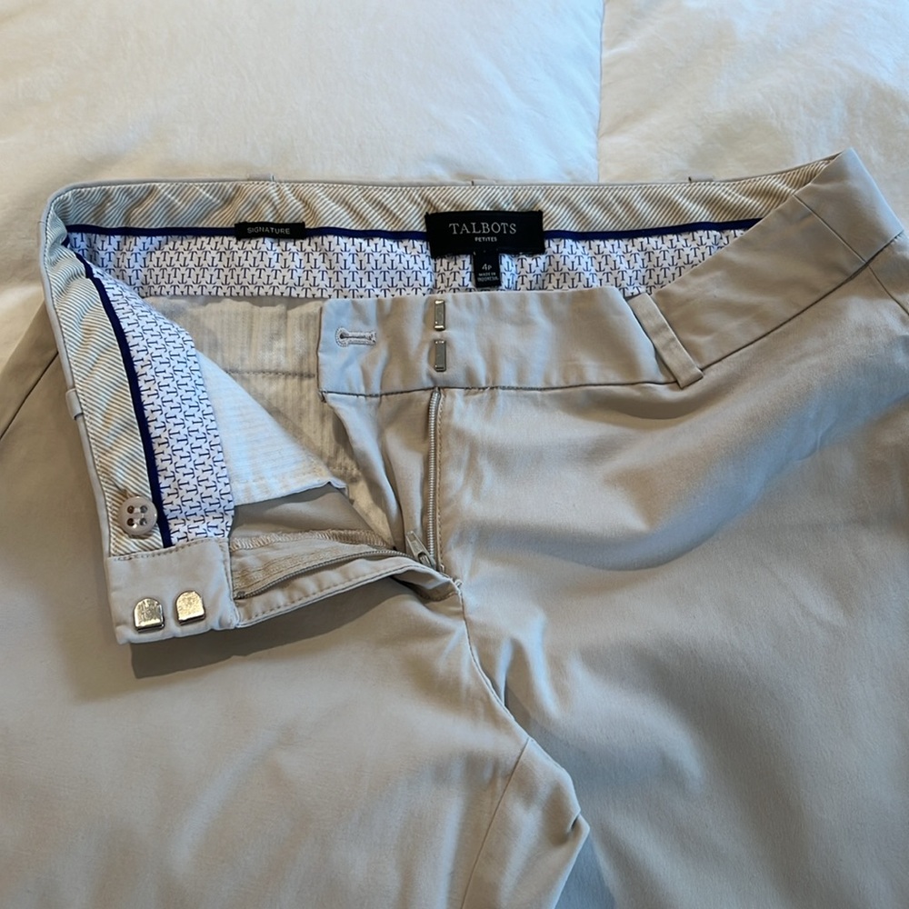 Talbots Signature Petites 4P khaki capris